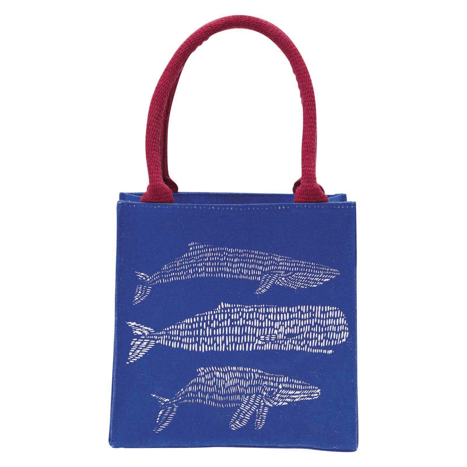 Whales Blue Itsy Bitsy Gift Bag Gift Bag - rockflowerpaper