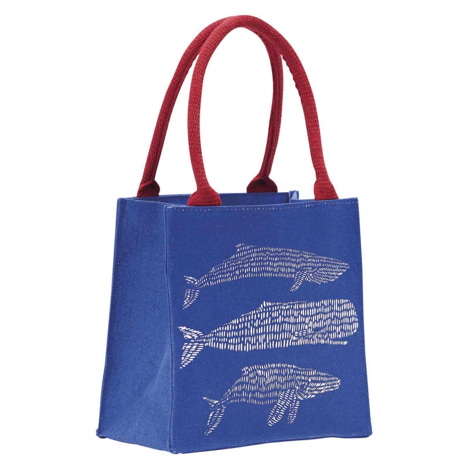 Whales Blue Itsy Bitsy Gift Bag Gift Bag - rockflowerpaper