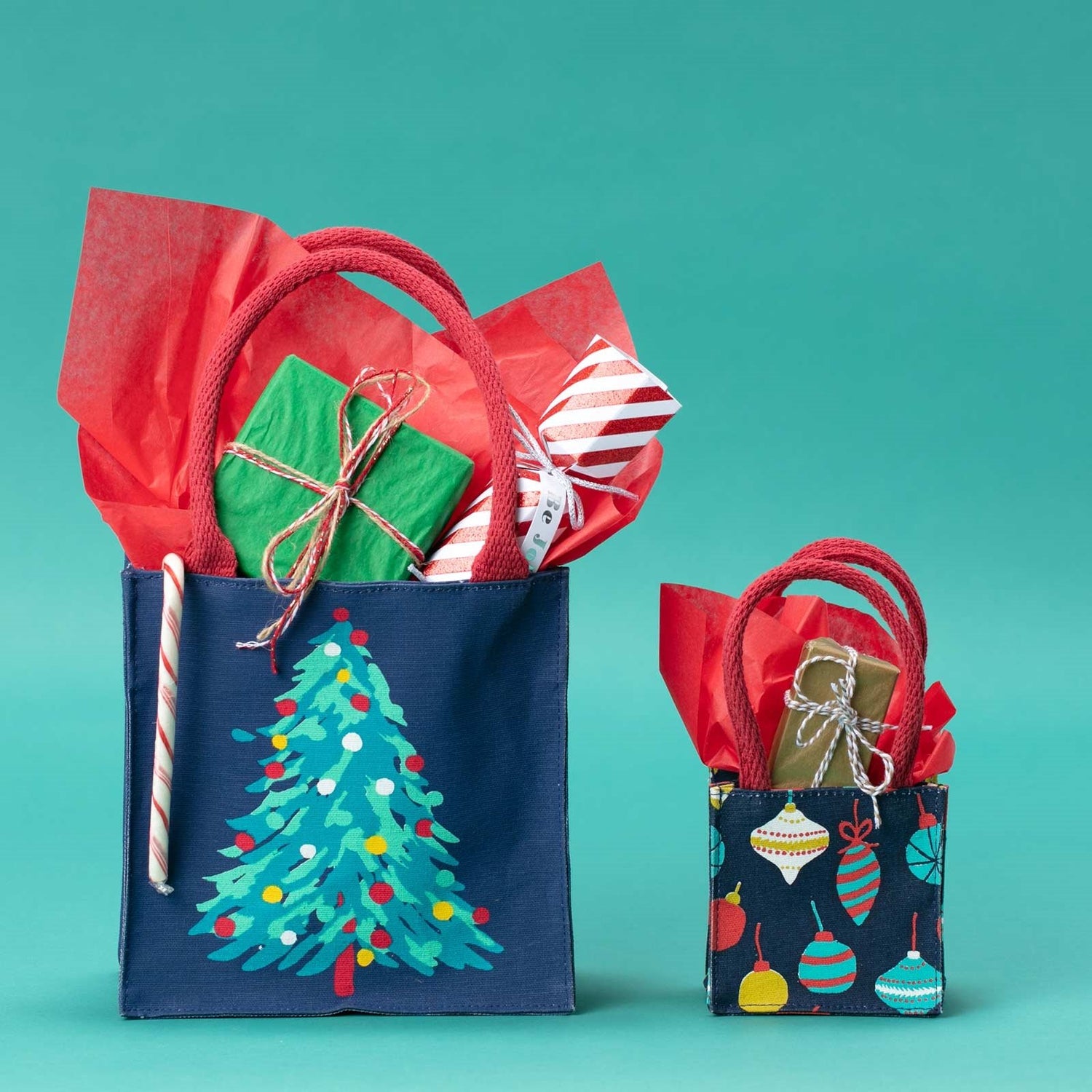 Eco-Friendly Abstract Christmas Tree Itsy Bitsy Gift Bag Gift Bag - rockflowerpaper