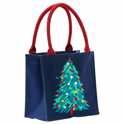 Eco-Friendly Abstract Christmas Tree Itsy Bitsy Gift Bag Gift Bag - rockflowerpaper