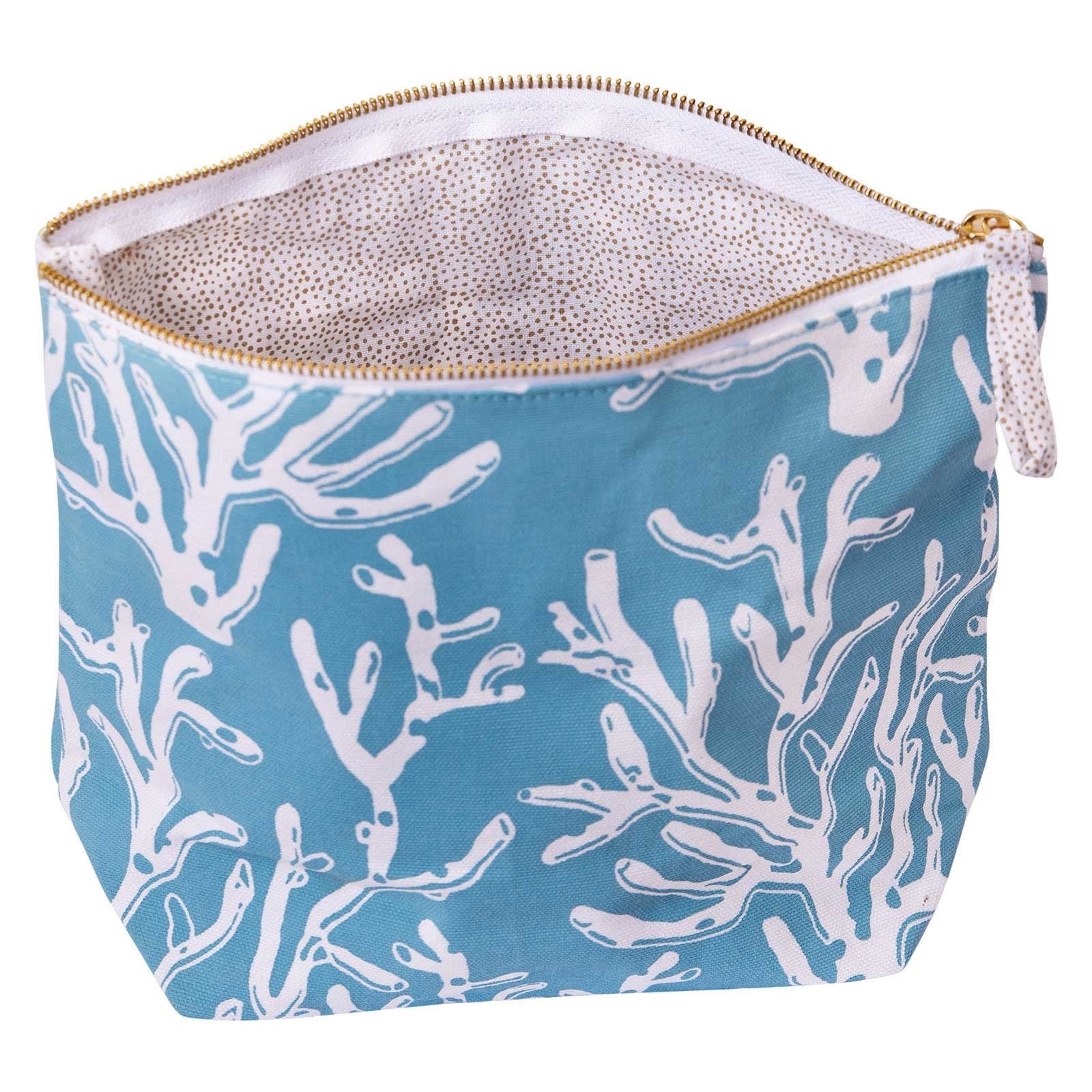 Cerulean Sea Coral Large Relaxed Pouch Pouch - rockflowerpaper