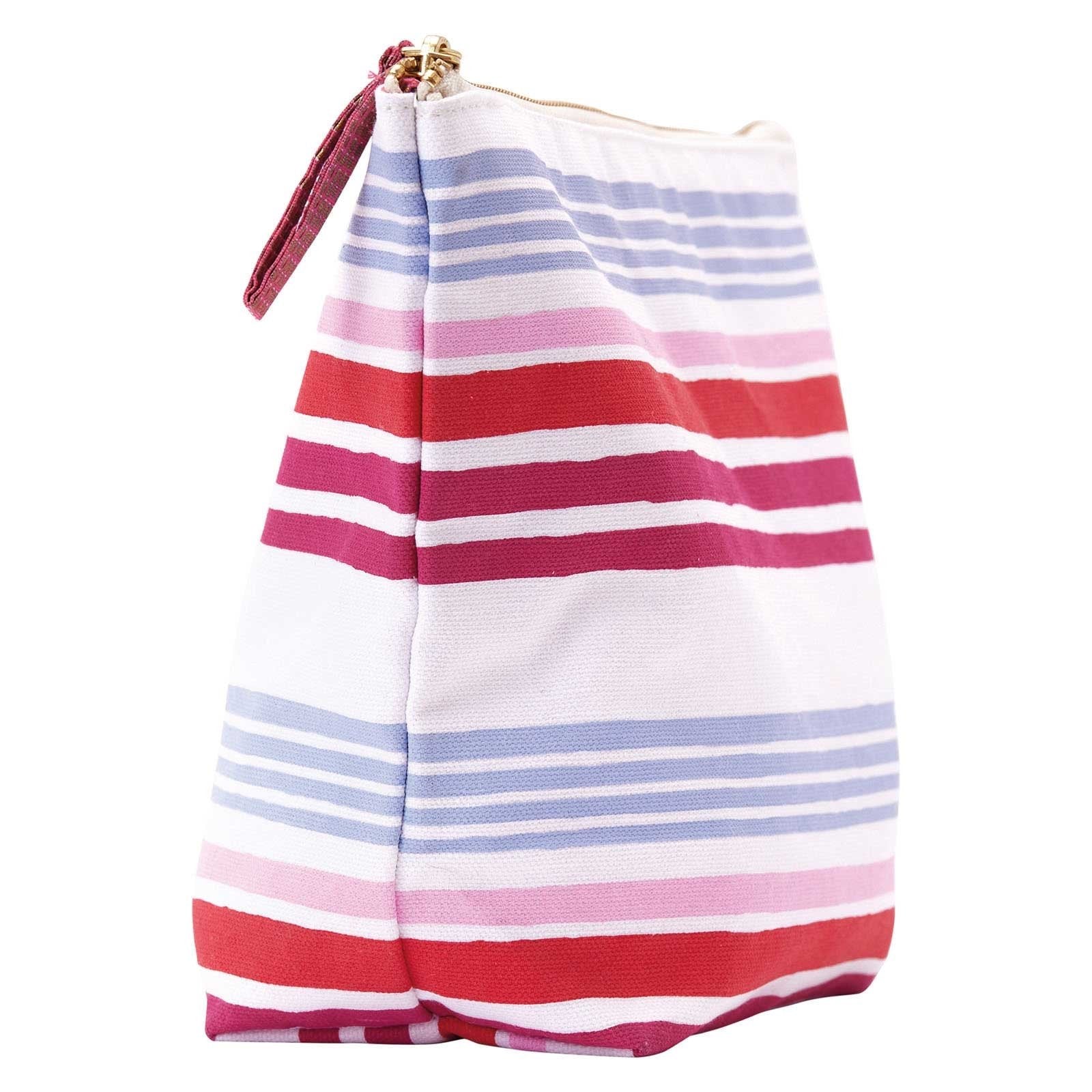 Summer Stripe Pink Large Relaxed Pouch Pouch - rockflowerpaper