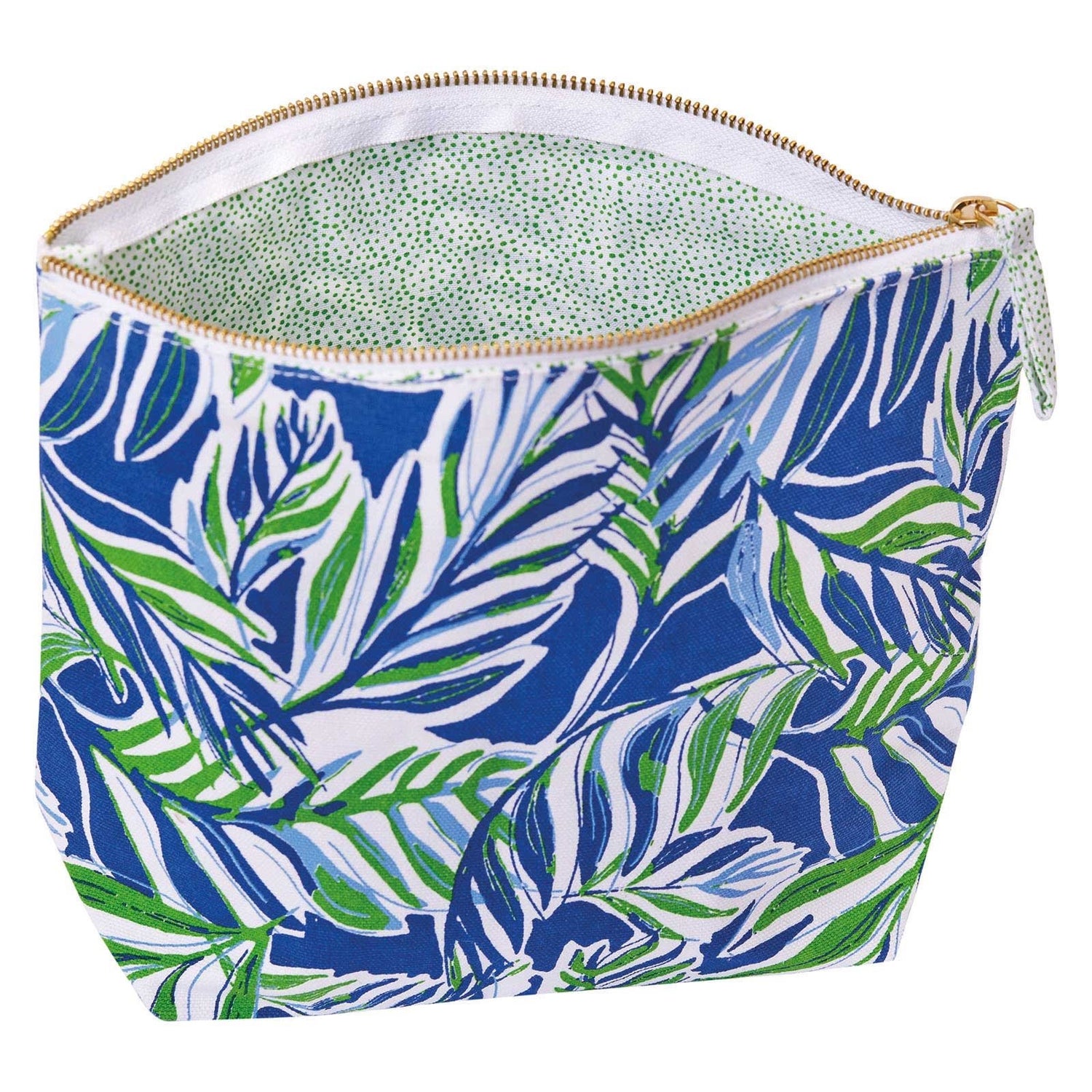 Tropic Navy Green Large Relaxed Pouch Pouch - rockflowerpaper
