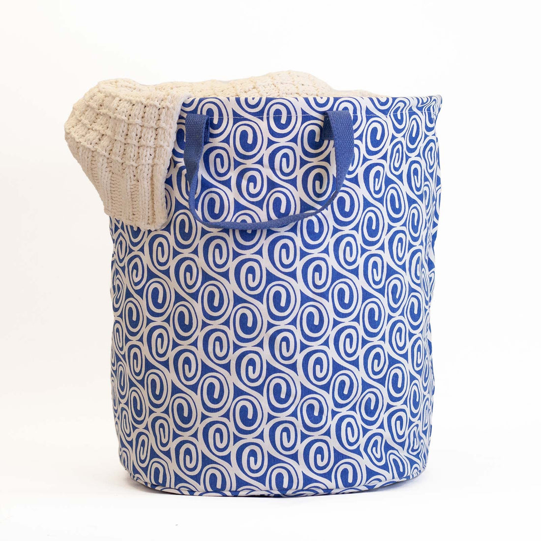 Chanel Blue Tall Laundry Bin Laundry Tote - rockflowerpaper