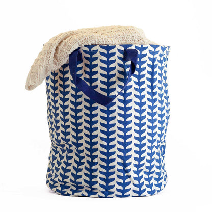 Fin Navy Tall Laundry Bin Laundry Tote - rockflowerpaper