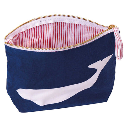 Whale Navy Medium Relaxed Pouch Pouch - rockflowerpaper