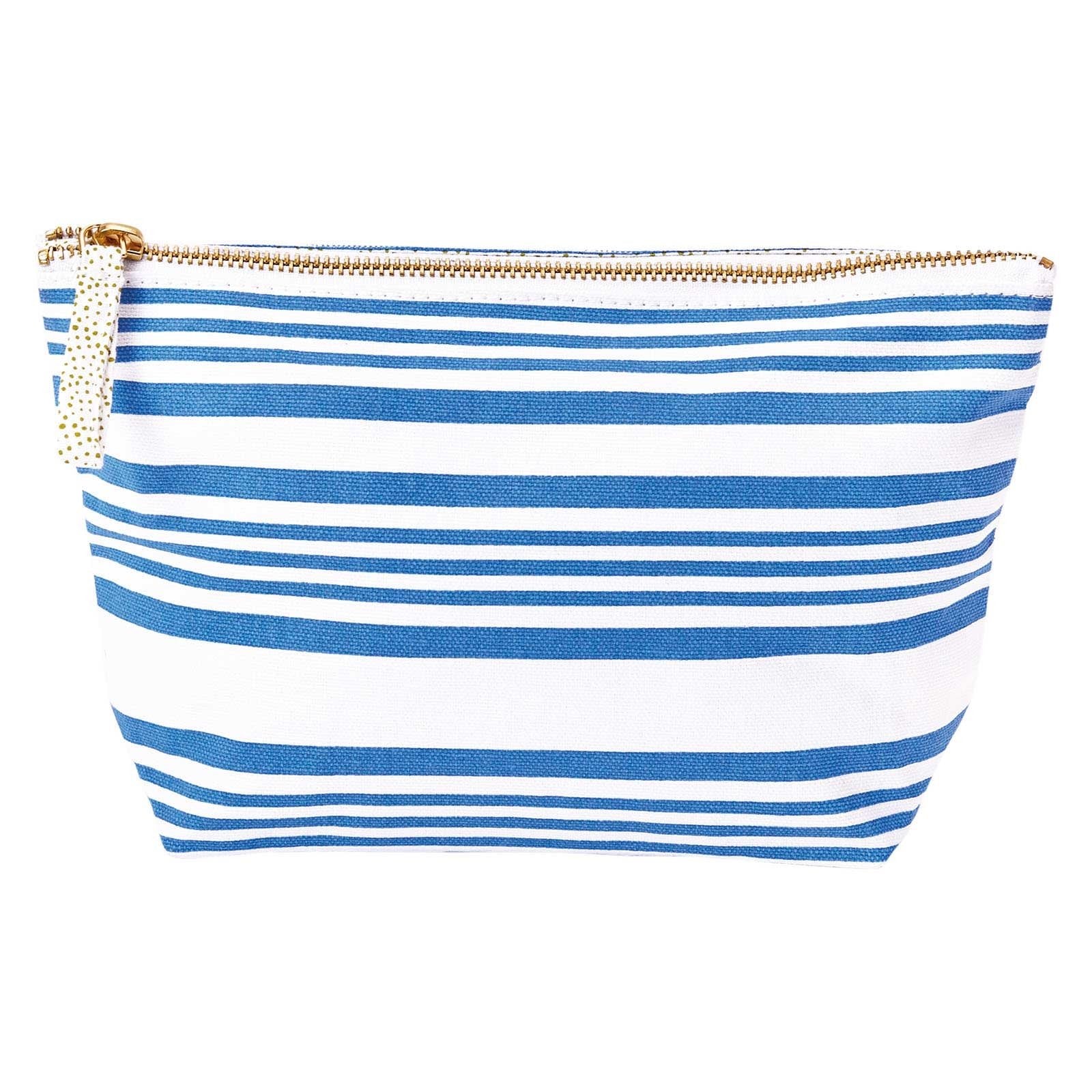 French Blue Stripe Medium Relaxed Pouch Pouch - rockflowerpaper