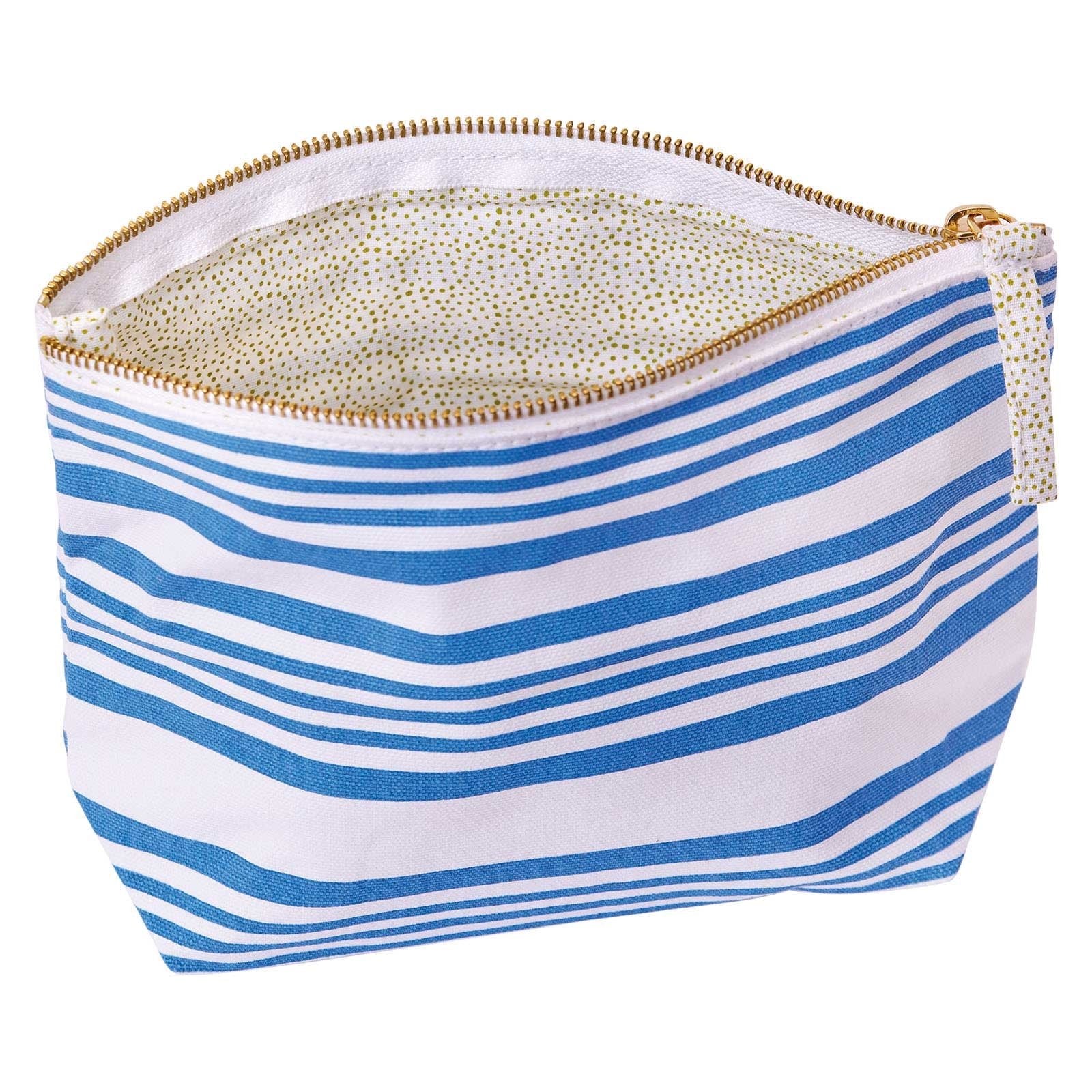 French Blue Stripe Medium Relaxed Pouch Pouch - rockflowerpaper