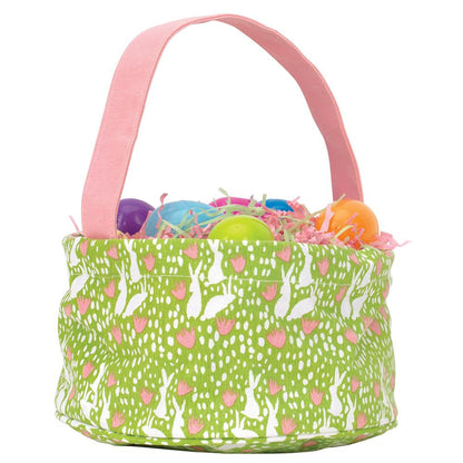 Bunnies Green blu Easter Basket Gift Bag - rockflowerpaper