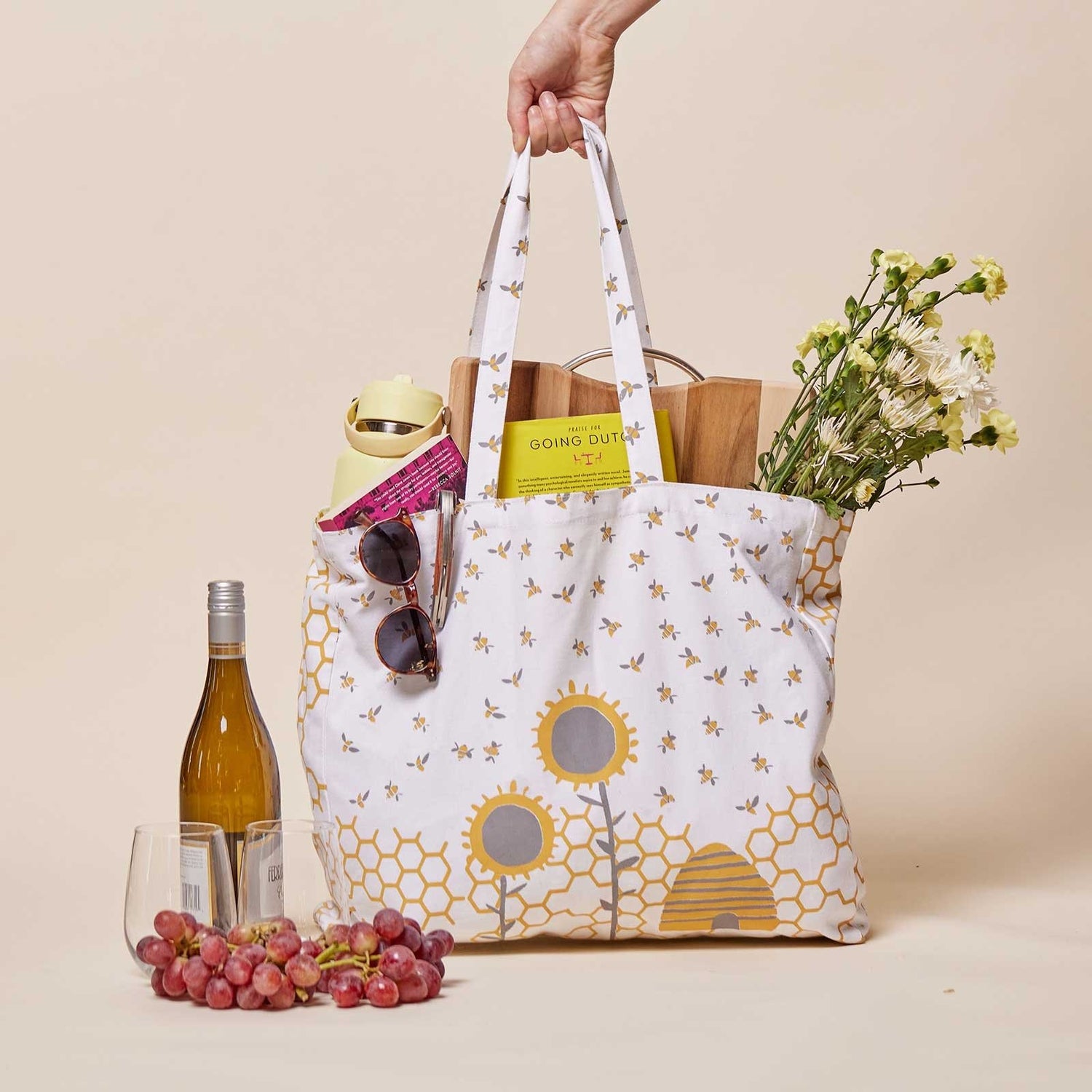 Sunflower And Bees Little Shopper Tote Bag Tote - rockflowerpaper