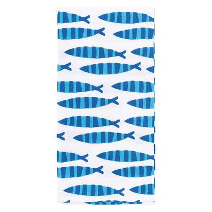 Sardines Kitchen Towel Set Of 3 Kitchen Towel - rockflowerpaper