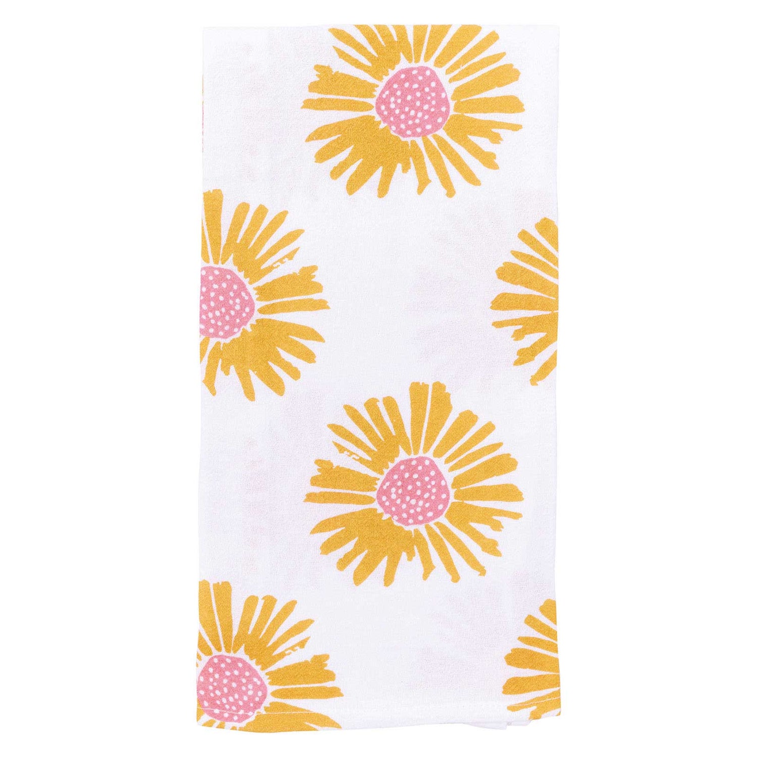 Daisies Kitchen Towel Set Of 3 Cotton Kitchen Towel - rockflowerpaper