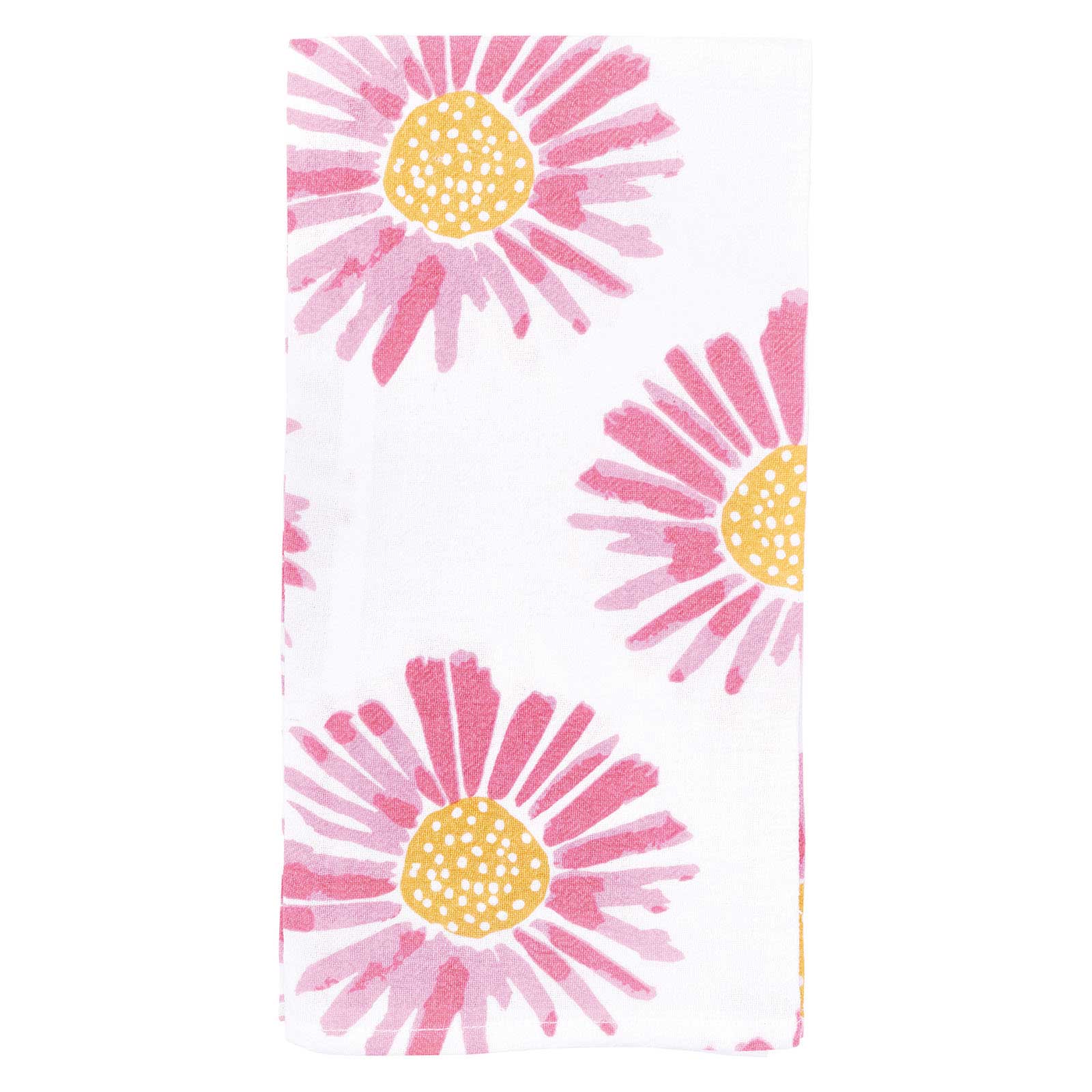 Daisies Kitchen Towel Set Of 3 Cotton Kitchen Towel - rockflowerpaper
