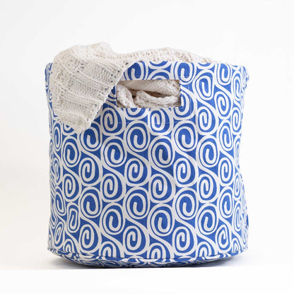 Chanel Blue Canvas Basket Canvas Basket - rockflowerpaper