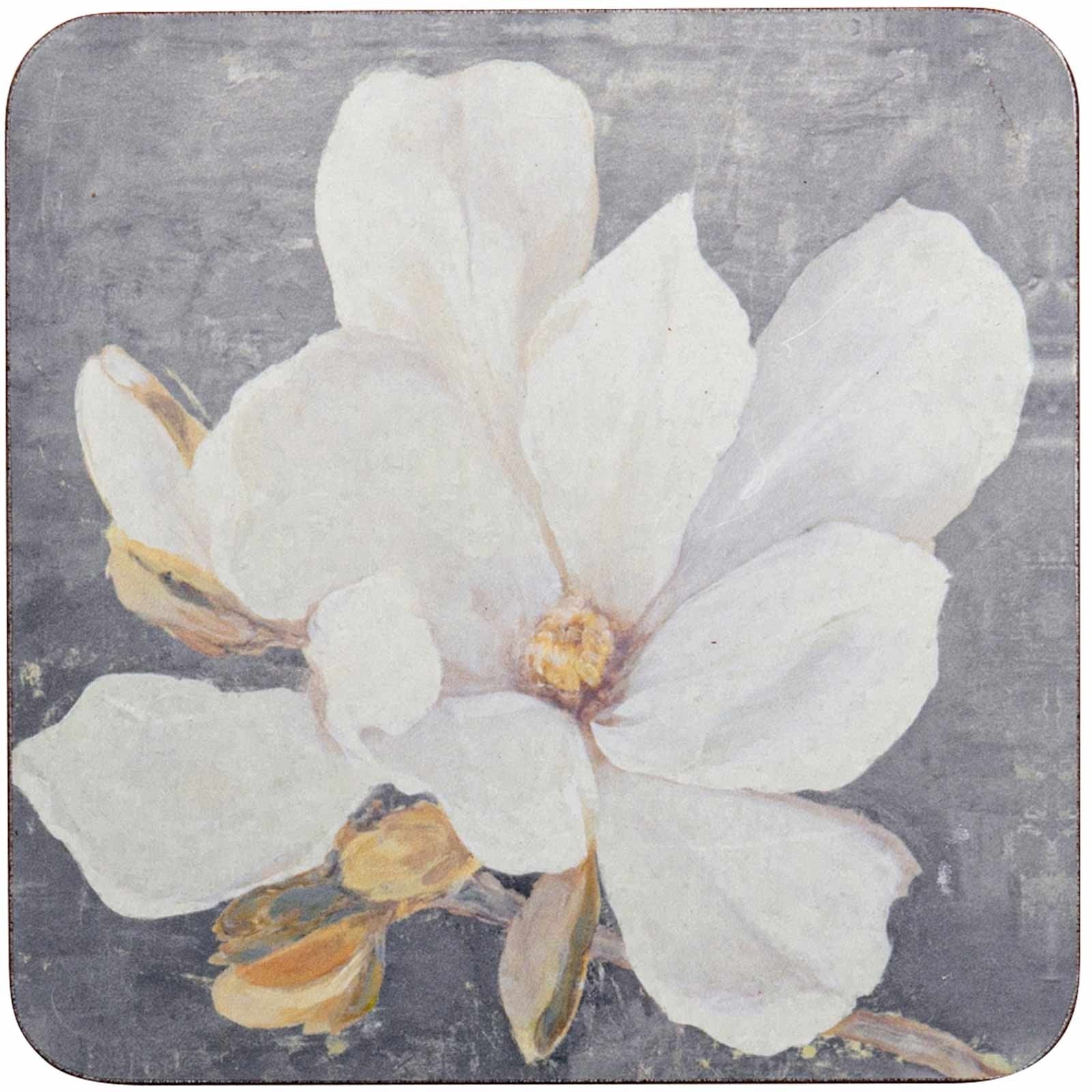 Magnolia Square Art Coasters - Set of 4 Coaster - rockflowerpaper