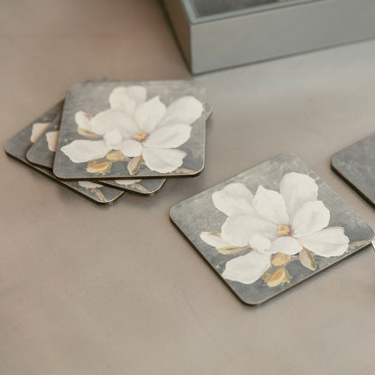 Magnolia Square Art Coasters - Set of 4 Coaster - rockflowerpaper