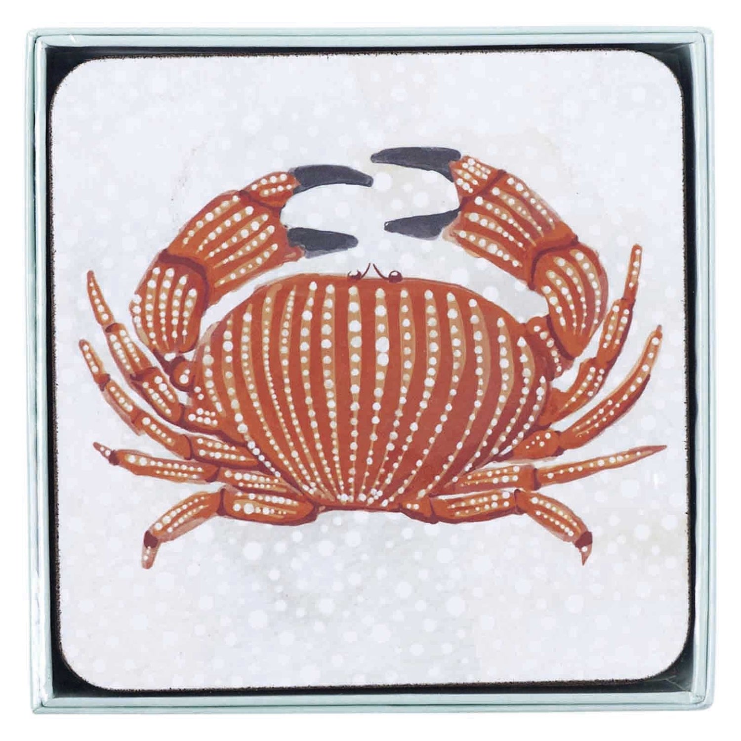 Crab Square Art Coasters - Set of 4 Coaster - rockflowerpaper