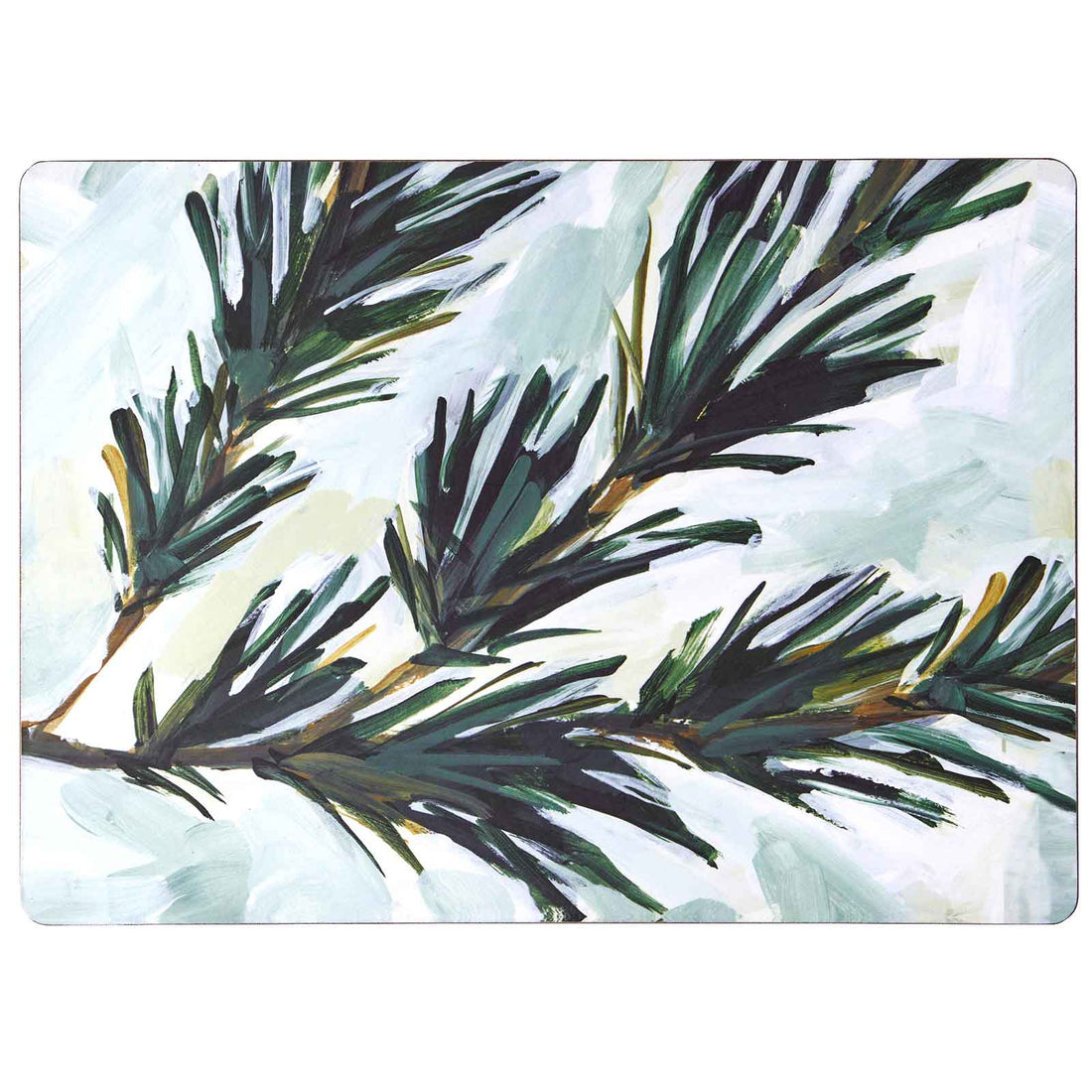 Abstract Spruce Branch Art Placemats - Set of 4 Placemat - rockflowerpaper
