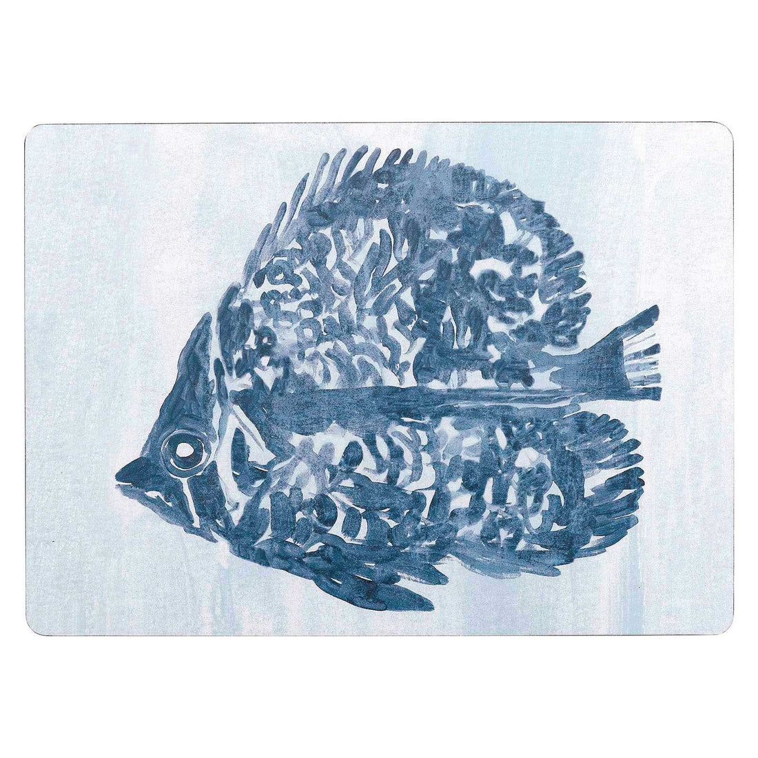 Indigo Fish Art Placemats - Set of 4 Placemat - rockflowerpaper