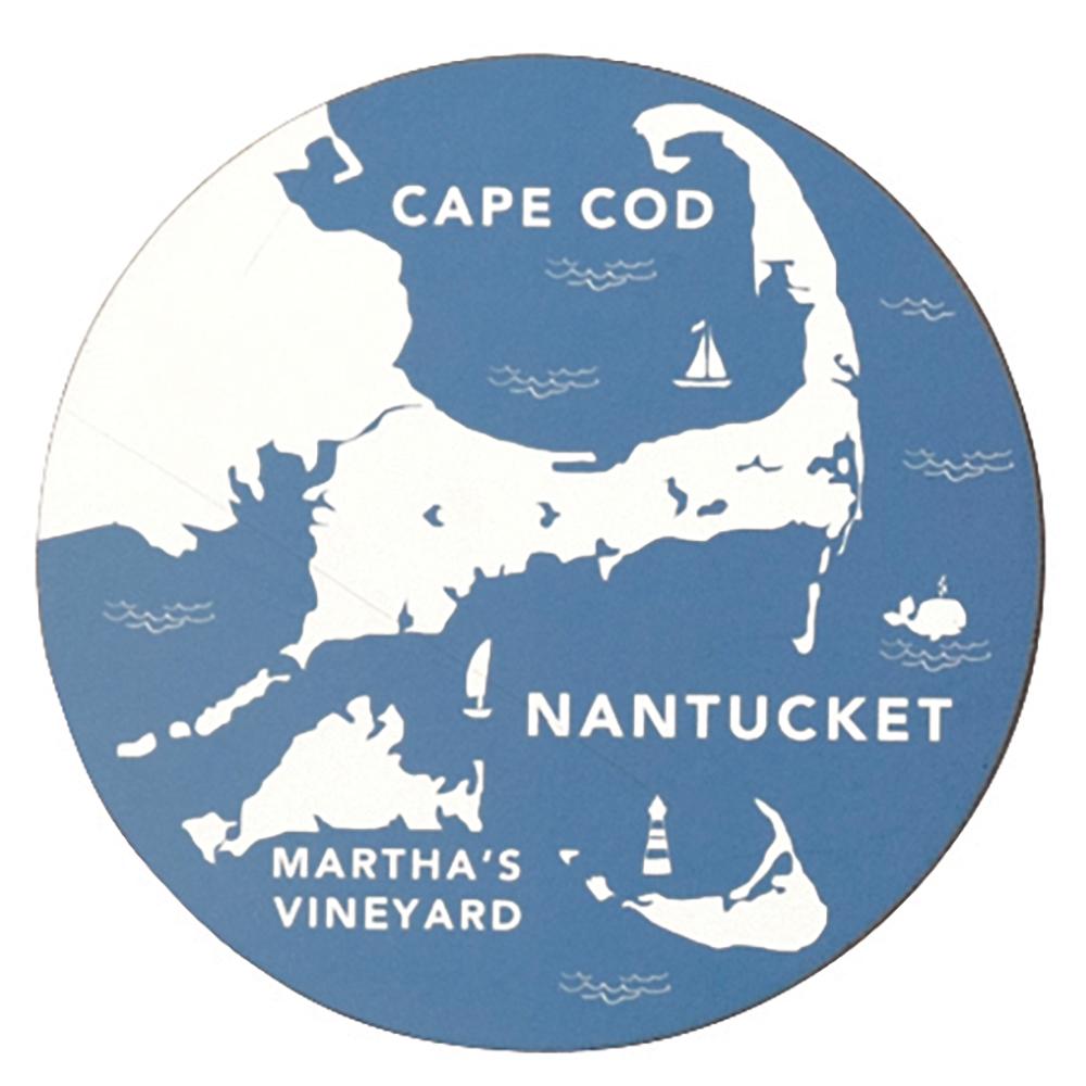 Coastal Cape Round Art Coasters - Set of 4 Coaster - rockflowerpaper