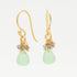 Green Chalcedony With Labradorite Beads 18K Gold Plated Drop Earrings Earring - rockflowerpaper