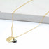 Labradorite Filigree Medallion Double Pendant Necklace, 18"+2" Extender - Gold Plated Necklace - rockflowerpaper