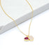 White Druzy & Cherry Ruby Double Pendant Necklace, 18” - Gold Plated Necklace - rockflowerpaper