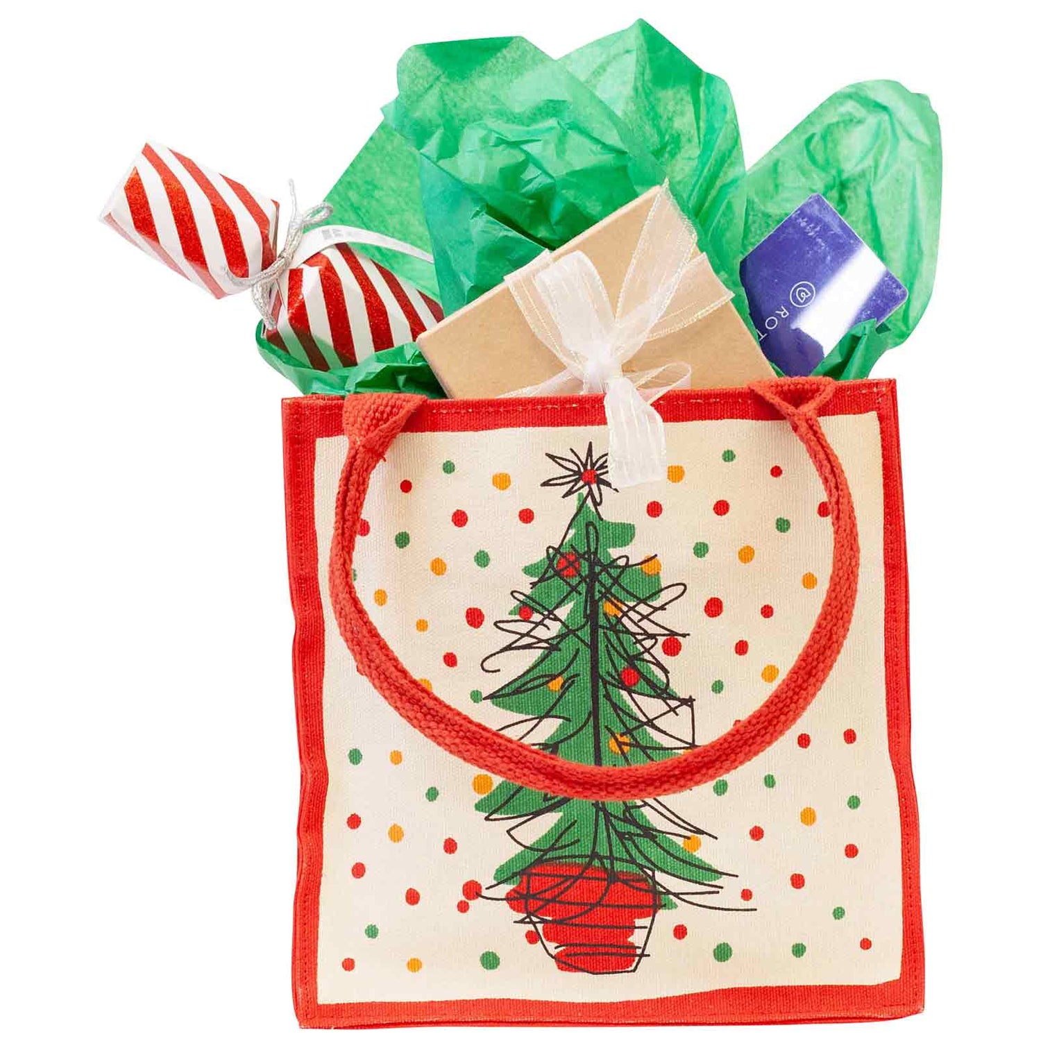 Festive Tree Itsy Bitsy Gift Bag - Reusable &amp; Eco-Friendly Gift Bag - rockflowerpaper