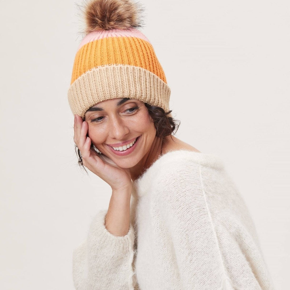 Adorable Chelsea Orange Knit Beanie Hat - rockflowerpaper