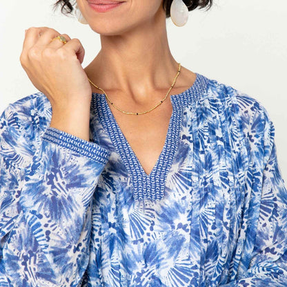 Amora blu Cotton Pintuck Beach Cover Up Swim Cover Up - rockflowerpaper