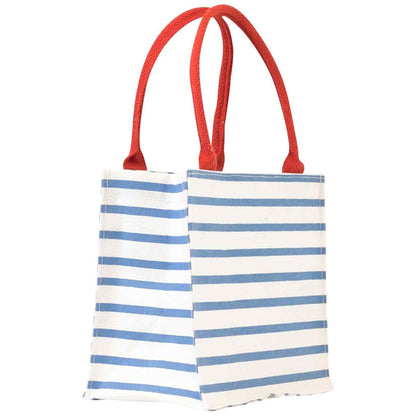 Bateau Stripe Lt Blue Itsy Bitsy Gift Bag Gift Bag - rockflowerpaper