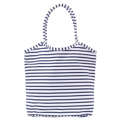 Bateau Stripe Navy Bucket Bag Tote - rockflowerpaper