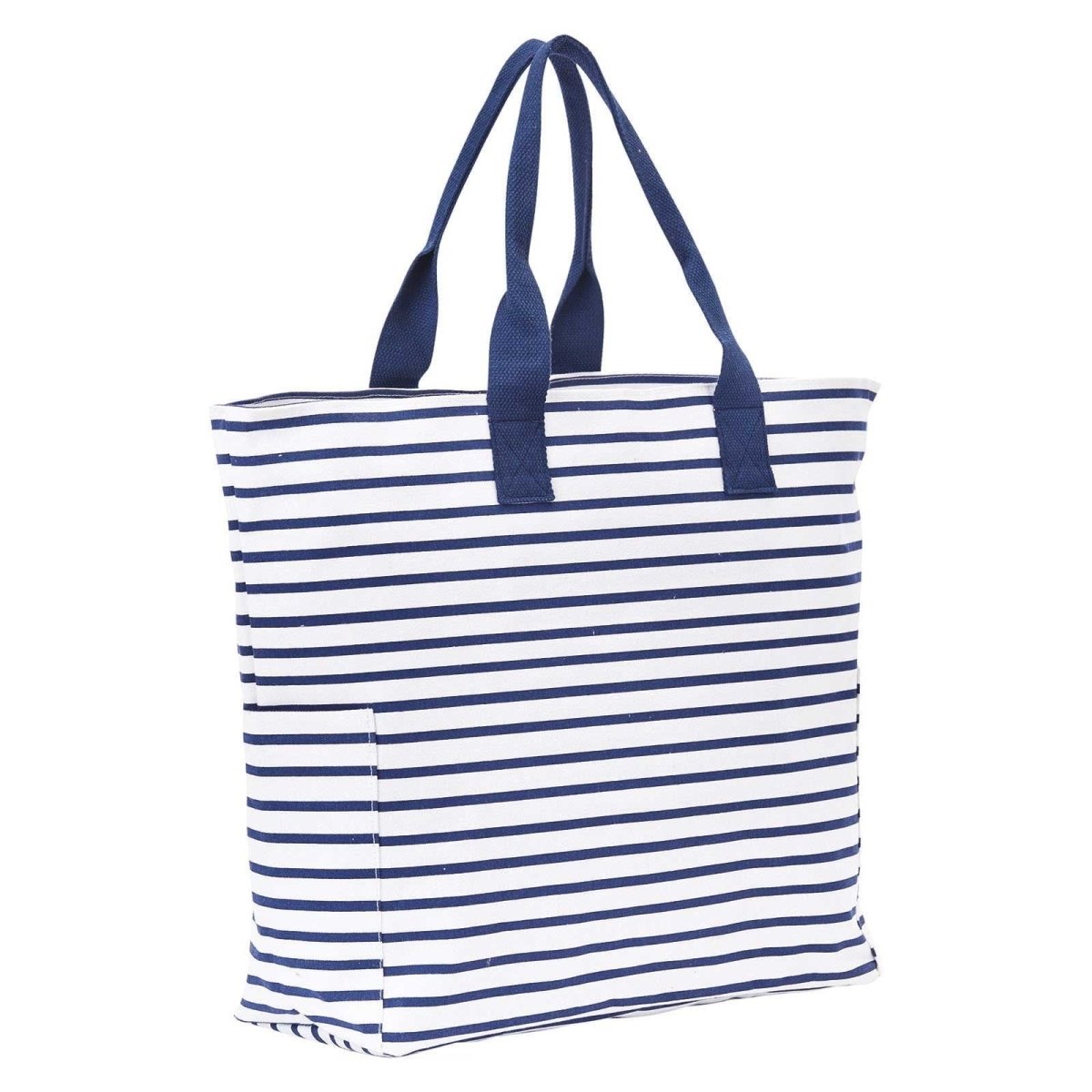 Bateau Stripe Navy Carryall Tote - rockflowerpaper