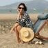 Bisa Black blu Cotton Beach Shirt Swim Cover Up - rockflowerpaper