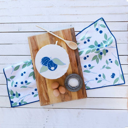 Blueberries blu Kitchen Food Storage Covers (Set of 3 ) Eco Dish Cover - rockflowerpaper