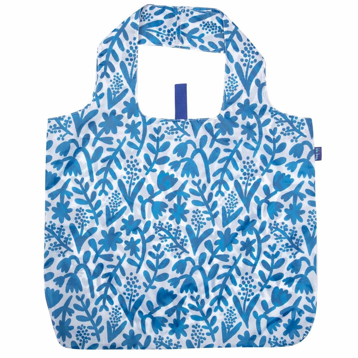 Botanical Blu Bag Reusable Shopping Bag - Machine Washable Reusable Shopping Bag - rockflowerpaper