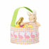 Bunny Dots Canvas Easter Basket Gift Bag - rockflowerpaper