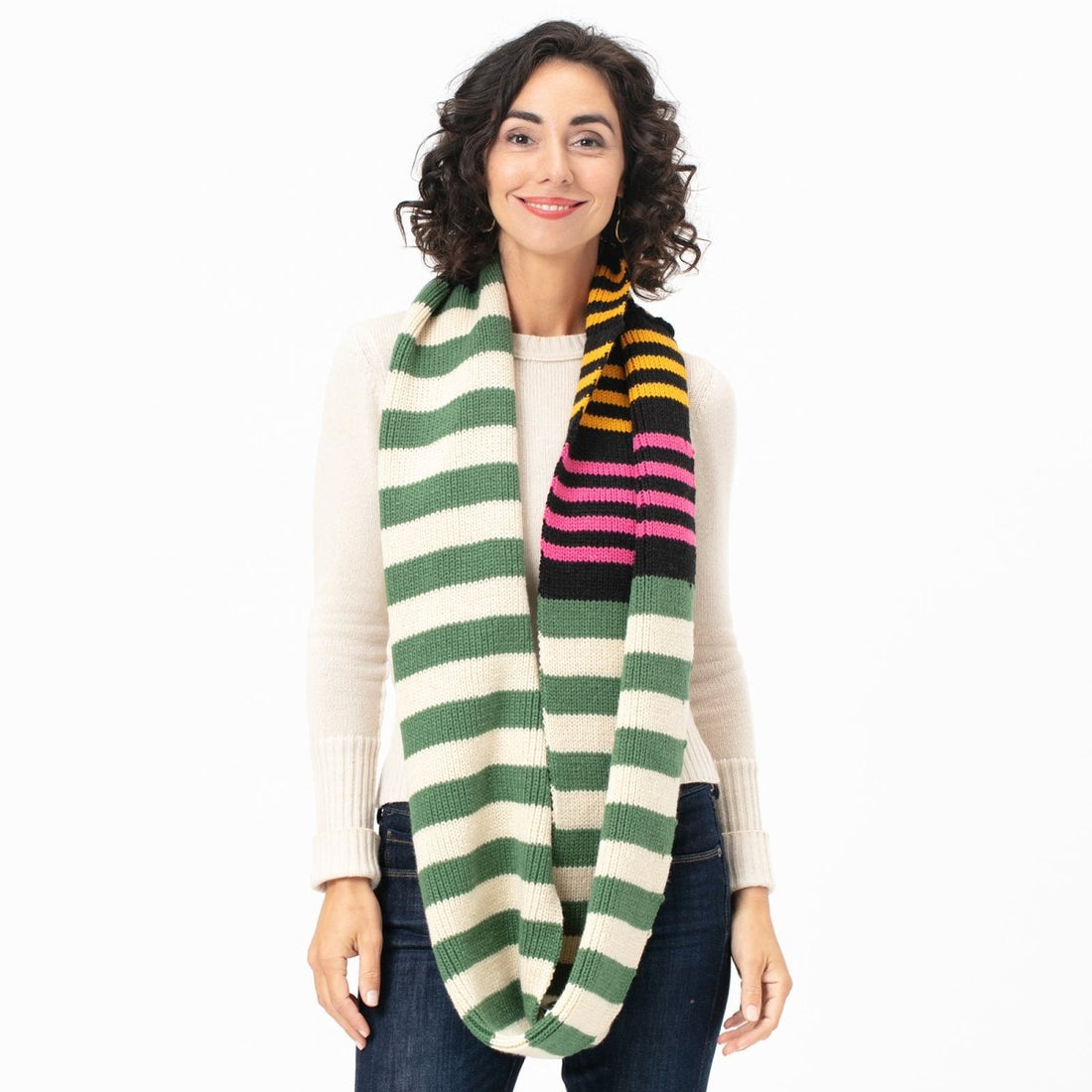 Canterbury Black Knit Infinity Scarf Knit Scarf - rockflowerpaper