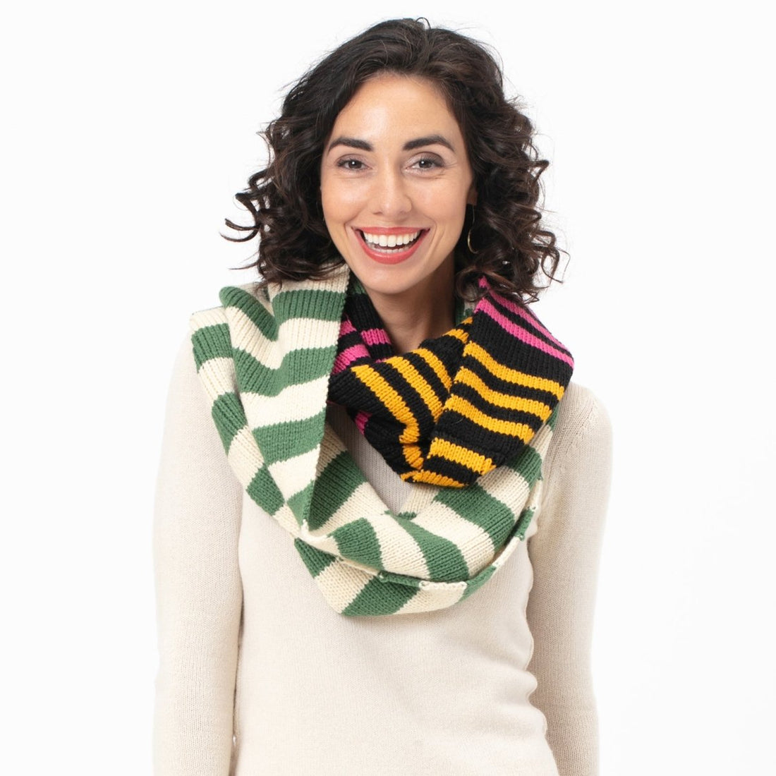 Canterbury Black Knit Infinity Scarf Knit Scarf - rockflowerpaper