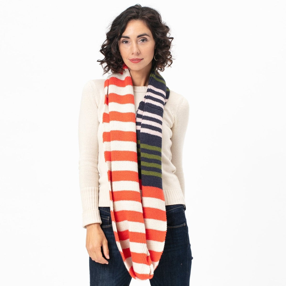 Canterbury Navy Knit Infinity Scarf Knit Scarf - rockflowerpaper