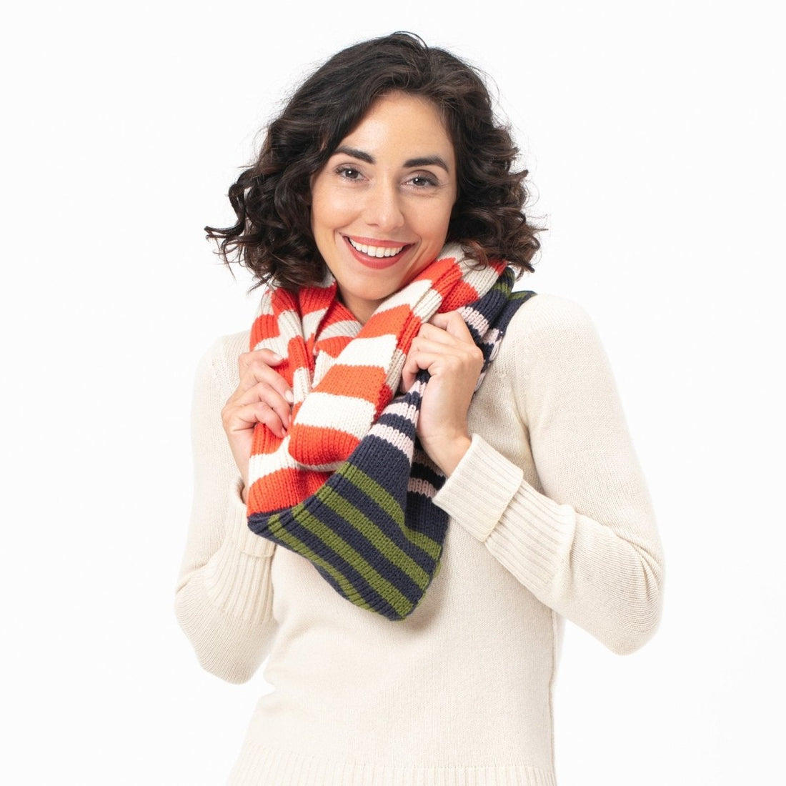 Canterbury Navy Knit Infinity Scarf Knit Scarf - rockflowerpaper