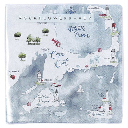 Cape And Islands Paper Cocktail Napkins - Pack of 20 Paper Cocktail Napkin - rockflowerpaper