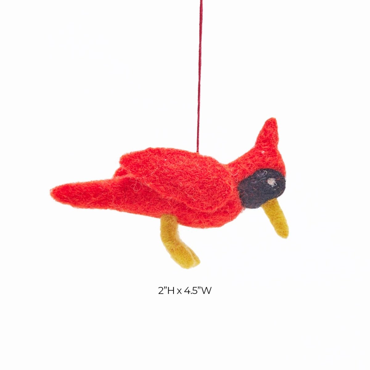 Cardinal Felt Ornament for Holiday Magic Ornament - rockflowerpaper