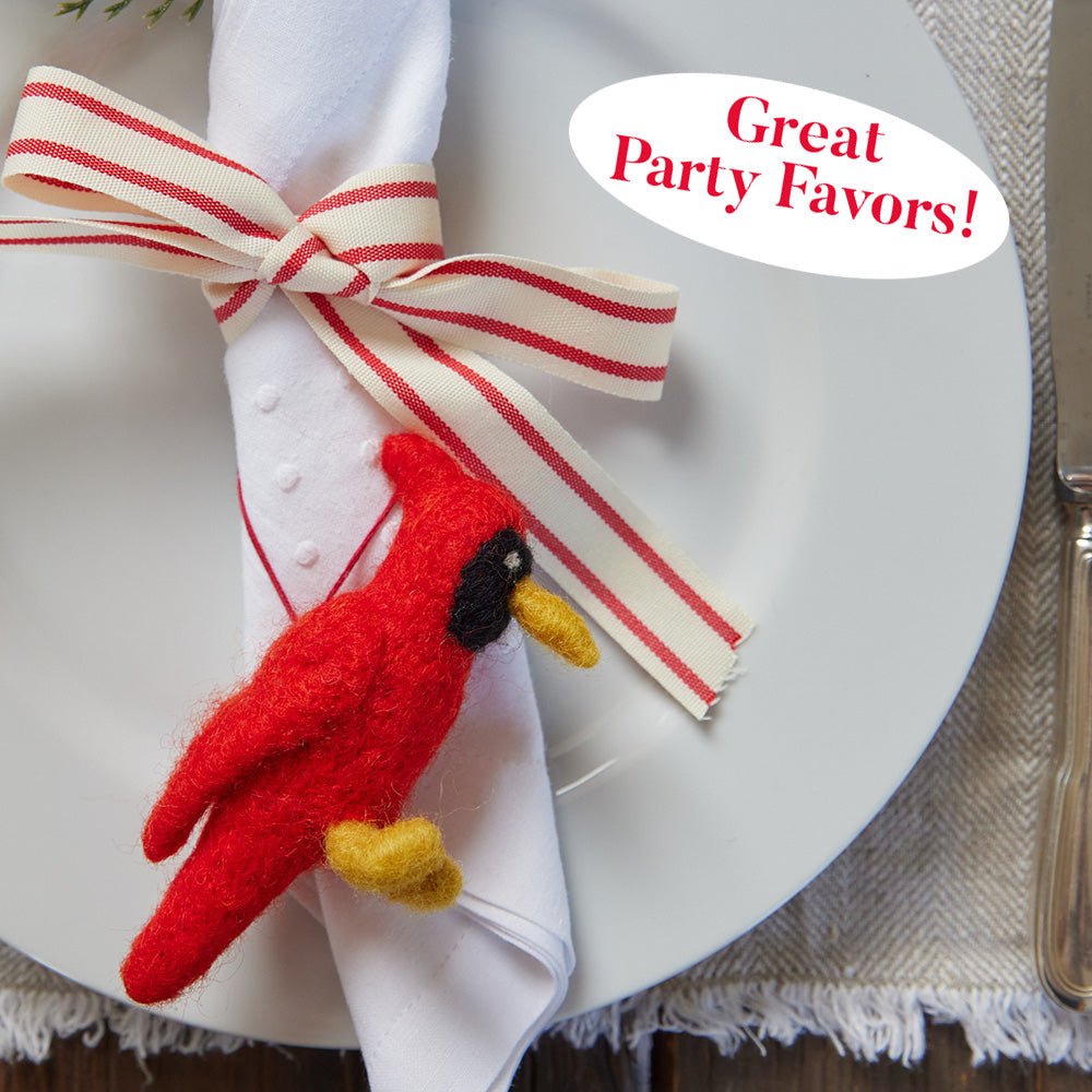 Cardinal Felt Ornament for Holiday Magic Ornament - rockflowerpaper