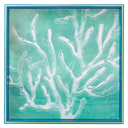 Cerulean Sea Coral 15 Inch Square Tray Tray - rockflowerpaper