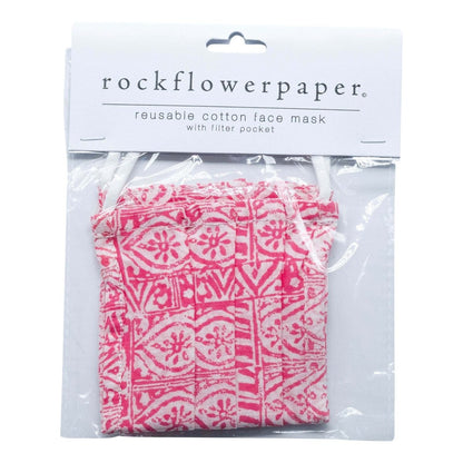 Christina Pink Pleated Cotton Mask Mask - rockflowerpaper