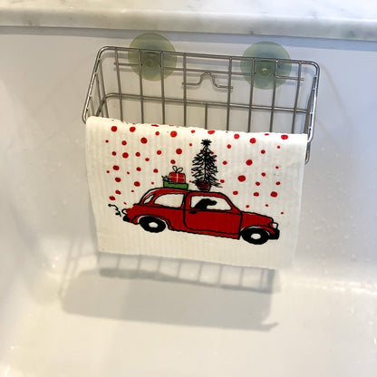 Christmas Nostalgia Eco - Friendly blu Sponge Cloth - Set of 2 Eco Cloth - rockflowerpaper