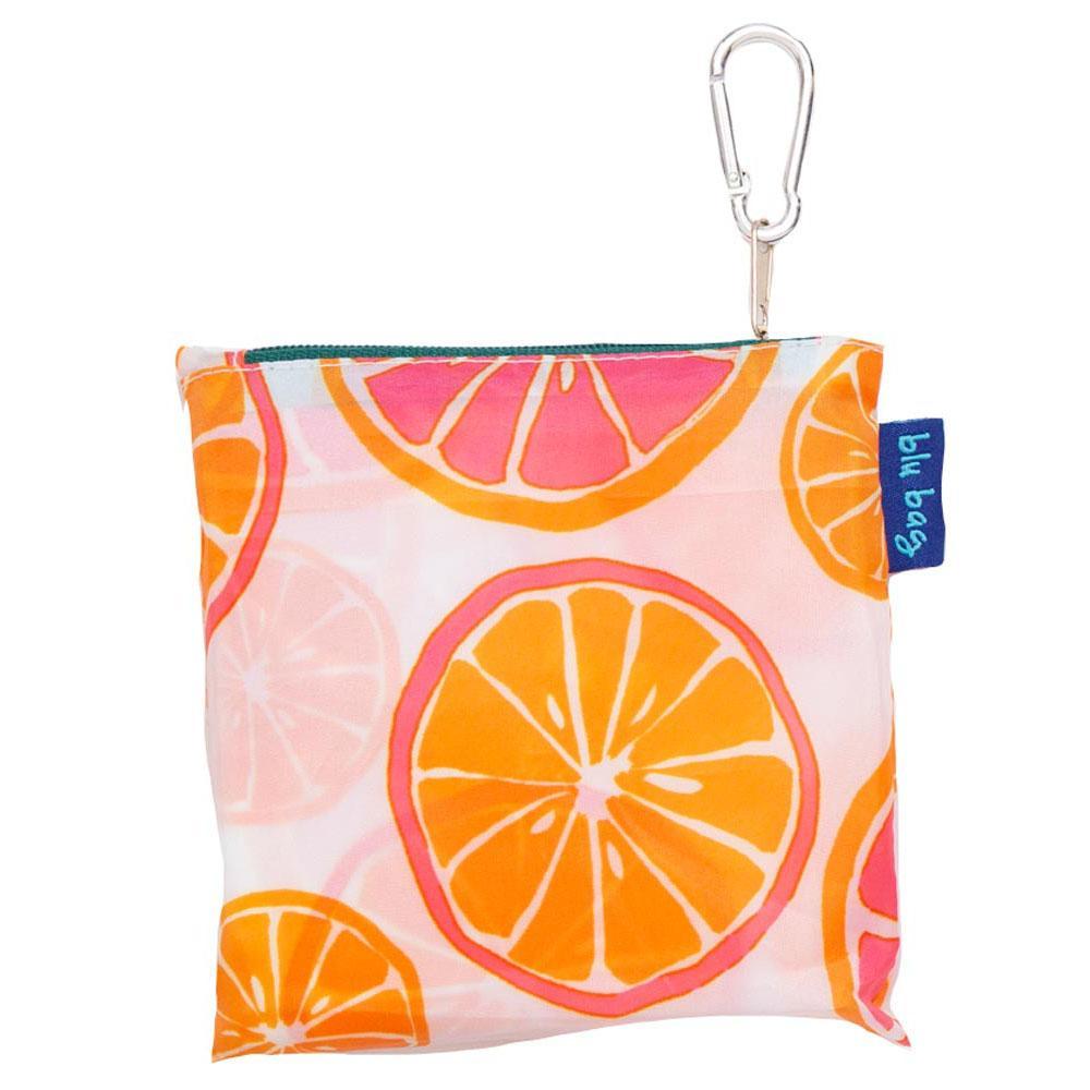 Citrus Red Blu Bag Reusable Shopping Bag - Machine Washable Reusable Shopping Bag - rockflowerpaper