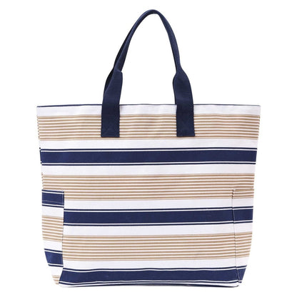 Classic Neutral Stripe Carryall Tote - rockflowerpaper