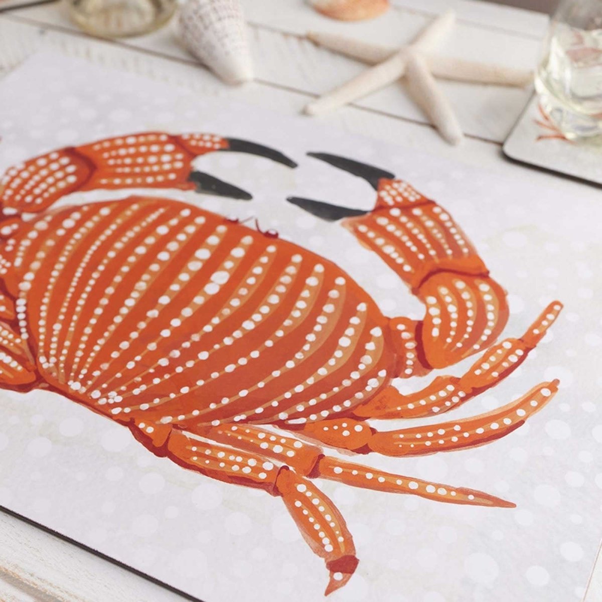 Crab Art Placemats - Set of 4 Placemat - rockflowerpaper